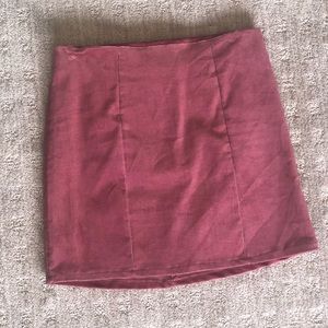 Pink mauve corduroy skirt